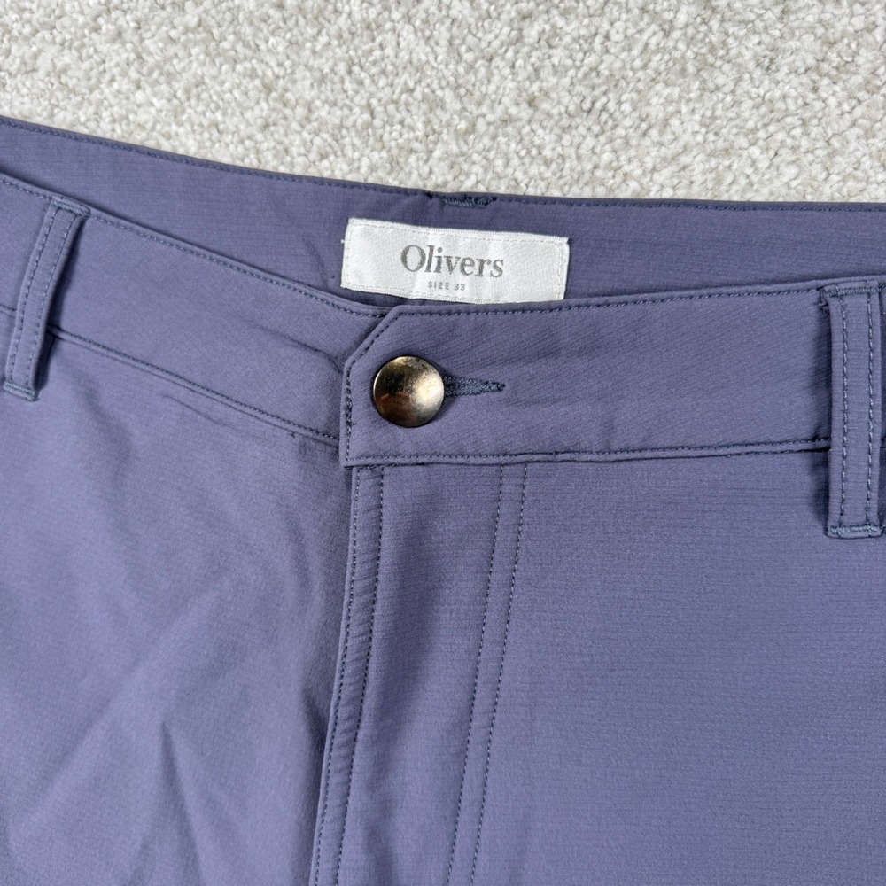 Olivers Apparel All Over Short Mens Size 33 Slate Blue Performance Stretch Golf